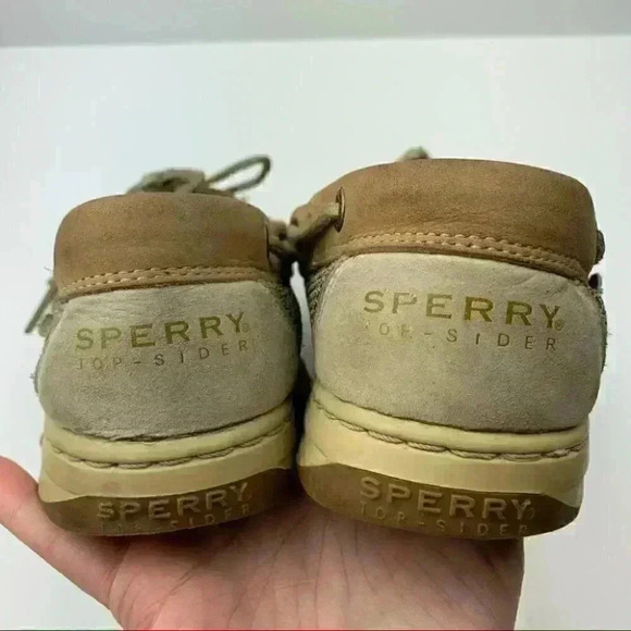 Sperry topsider Flats 10 tan leather boat shoes - Picture 8 of 12
